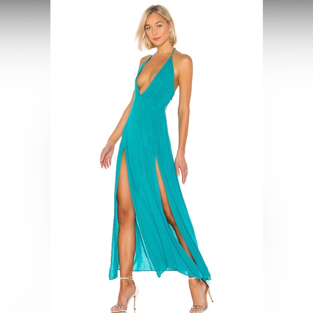 Superdown Arina Maxi Dress in Teal